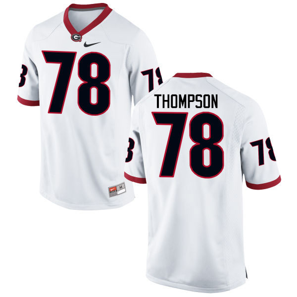 Men Georgia Bulldogs #78 Trenton Thompson College Football Jerseys-White